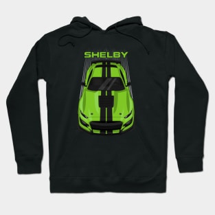 Ford Mustang Shelby GT500 2020-2021 - Grabber Lime - Black Stripes Hoodie